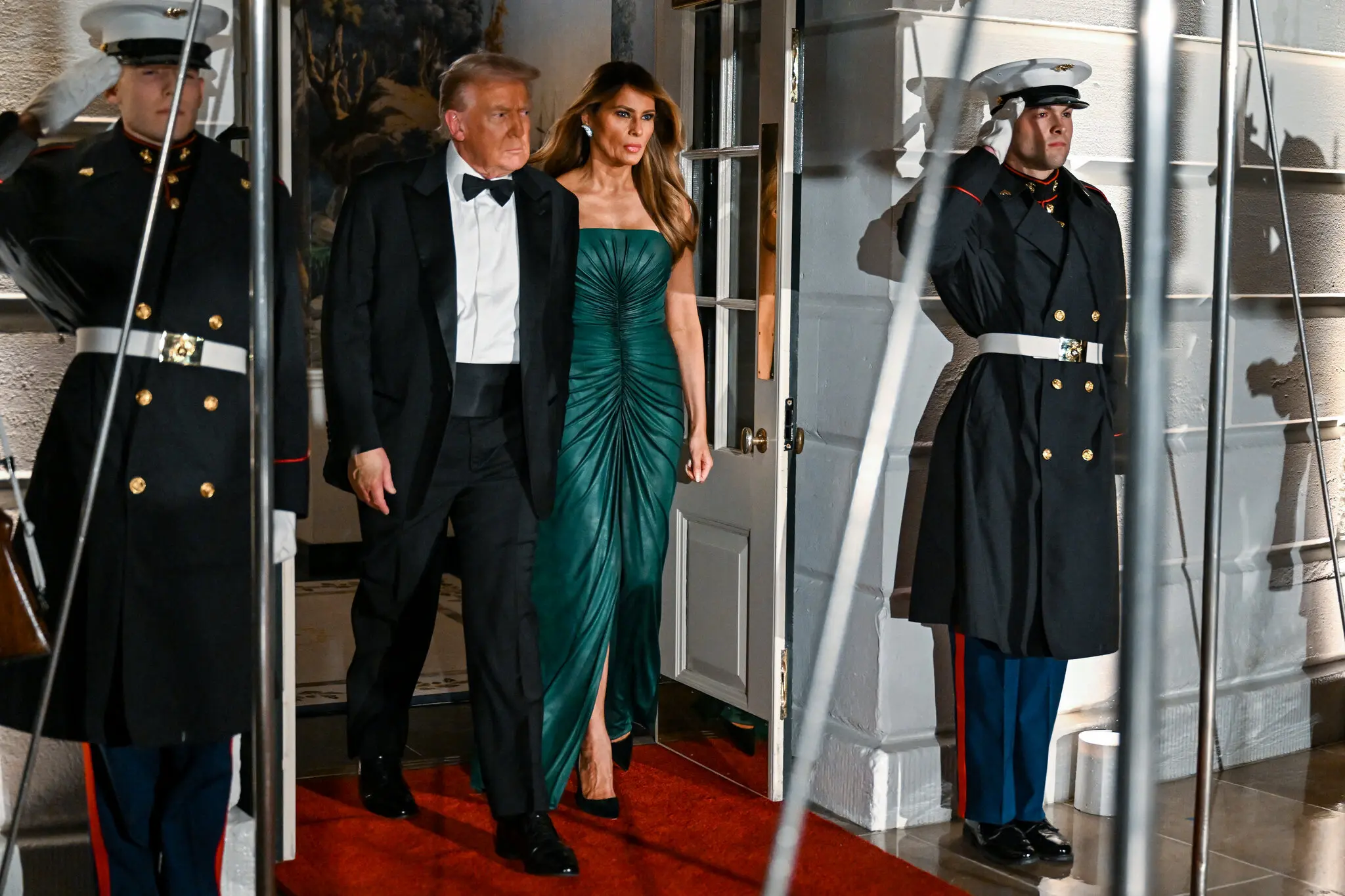 Melania Trump Stuns in Saudi Green at Royal Dinner